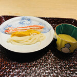 富小路 やま岸 - ☆焼き蟹、オレンジ白菜、小豆島素麺と蟹味噌スープ