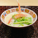 富小路 やま岸 - ☆蟹しゃぶと芹の白味噌仕立て（柴山かに）