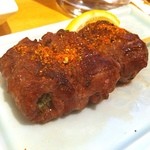 Torimasa - こんなもんを肉で巻いたら、京都からクレームきちゃうぜぃwww
                      苦情ネギ！！
                      なんちってー