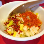 ラーメン二郎 - 待ってる間にカスタマイズ♪