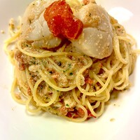 スモーク明太子と帆立のペペロンチーノ<フェデリーニ>
