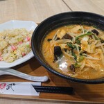 Chuuka men hang embu - 玄武セット コク味噌ラーメン+半炒飯(2022.02)