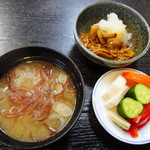 小鉢・新香・味噌汁