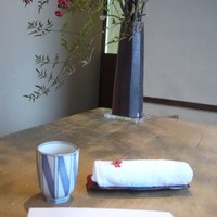 鯛めし楼 - ｾｯﾃﾝｸﾞ・・・お絞りには鯛の刺繍が・・・。