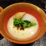 草庵 鍋島 - とらふぐ焼き白子の白味噌仕立て