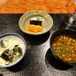 草庵 鍋島 - きんきの土鍋ご飯、なめこの味噌汁、香の物