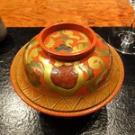 草庵 鍋島 - とらふぐ焼き白子の白味噌仕立て