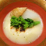 草庵 鍋島 - とらふぐ焼き白子の白味噌仕立て