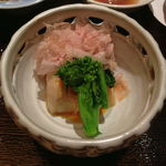 若竹と菜の花にナマコの卵巣