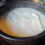 草庵 鍋島 - 朝食：嬉野の温泉湯豆腐