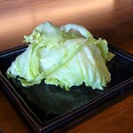 草庵 鍋島 - 朝食：嬉野の温泉湯豆腐（レタスしゃぶしゃぶ）