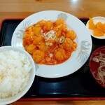 中華飯店 福源 - エビチリ定食
