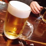 鮮きた - 生ビール500円（税込）
