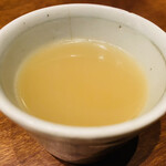 やきとり 嶋家 - 最後に鶏スープで締める。