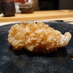 鮨 唐島 - 生の穴子の炙り
