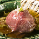 和牛 喰い切り 旬華秋冬 - 皇牛リブロースしゃぶ肉ゆずこしょうあんかけ