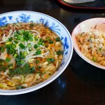 四川料理　蘭 - 醤油麺ランチ(半チャーハン付)700円