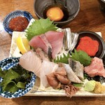 Saketosakana Hanatare - 上刺身9種定食 1200円 ☆