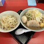 ラーメン もっけだの - 『ラーメン普通ニンニクマシマシヤサイマシマシ+味玉』