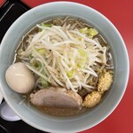 ラーメン もっけだの - 『ラーメン普通ニンニクマシマシヤサイマシ+味玉』