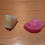 鮨 さかい - べったらと赤カブ