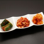 Assortment of 3 types of carefully selected kimchi