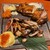 茨城地のもの わらやき料理 たたきの一九 - 筑波鶏、イカの焼き