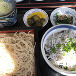 長寿庵 - ミニシラス丼ともり蕎麦のセット