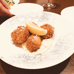 kitchen俊貴 - 北海道産タラの白子フライ