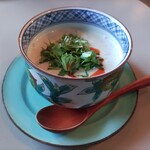 Cafe Sampo - 生姜とネギの豆乳スープ