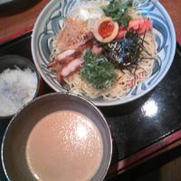 季の庭 神田店 - 地鶏つけ麺+シラス御飯８００円