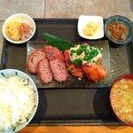 Bisutoro Kon - ■黒豚メンチカツ&チキン南蛮定食