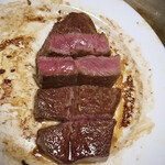 オカダ食品株式会社 - 和牛極上ステーキ肉 ミスジ 150g 断面