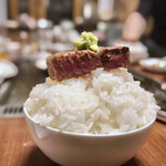 オカダ食品株式会社 - 和牛極上ステーキ肉 ミスジ with 山葵 オンザライス