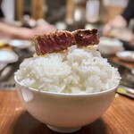 オカダ食品株式会社 - 和牛極上ステーキ肉 ミスジ オンザライス