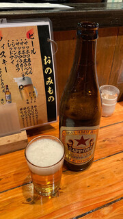 Tachinomiwa - サッポロラガー(赤星) 中瓶