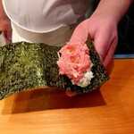 天寿し - ネギトロ手巻き