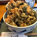 Sushi Kappou Iijima - えびと野菜のかき揚げ丼アップ