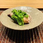 おが和 - ☆子持ちヤリイカ、菜種の辛子和え