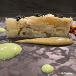 カーサ・デル・チーボ - 栗蟹とﾎﾜｲﾄｱｽﾊﾟﾗのｲﾝｻﾗｰﾀ ｷﾞｬﾋﾞｱ添え