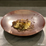 カーサ・デル・チーボ - 鴨とﾄﾘｭﾌのﾄﾙﾃｯﾘに仕上げに黒ﾄﾘｭﾌ