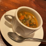 神楽坂しゅうご - お通しのミネストローネ