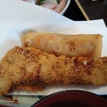 魚津丸食堂 - 春巻とゲソのフライ