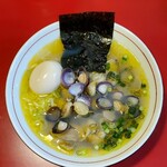 麺屋 千鶏 - 鶏塩しじみ中華そば+味玉(サービス)