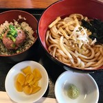 Kajiyabunzou - 温うどんとネギトロ丼セット（850円）