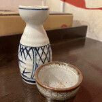 金町製麺 - 熱燗（藍の郷）600円