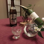 花仙庵 仙仁温泉 岩の湯 - 食前酒、ビール、冷酒