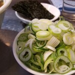 滝野川 大勝軒 - トッピングのノリとネギ。