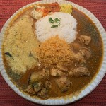 KOTTA - スリランカプレート スパイスチキンカレー(3辛) ライス並盛180g、1,300円