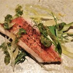 センティウ - 赤ハタ　蕗の薹　フェンネル　文旦　カラスノエンドウ